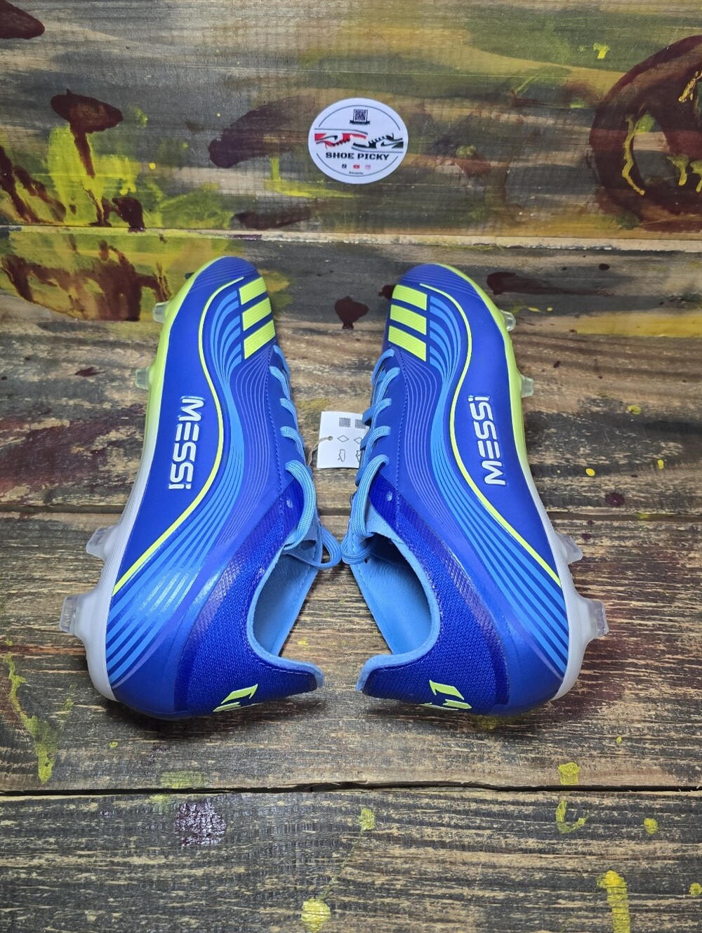 Adidas Messi F50 Elite FG Soccer Cleats Blue  Size 6Y = Women 7 JP7450 New - Picture 4 of 8